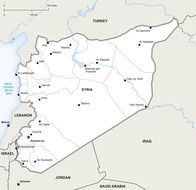 political map syria picture geography