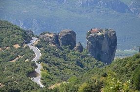 Kalambaka - a small town situated in the center of Greece