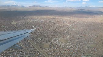 airplane view on El Alto