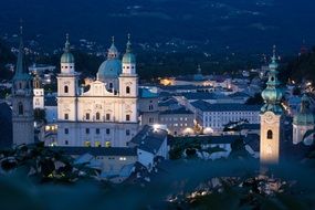 Landscape of cathedral in salzburg