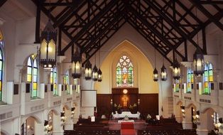 interior of the church building