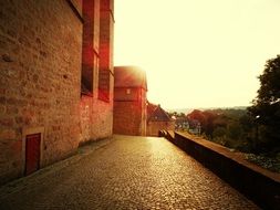 castle wall in Marburg, Germany