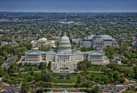 aerial view of the capitol in washington