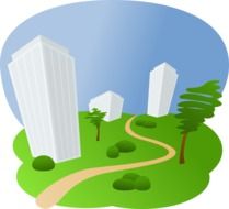 buildings office landscape drawing
