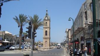 clock tower in Jaffa, Israel