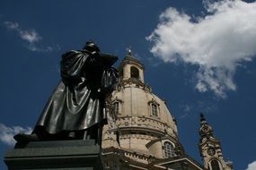 a view on the temple Frauenkirche in Dresden