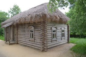 Picture of the wooden house in konstantinovo