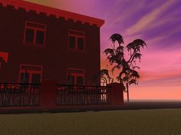 restaurant building at dusk