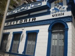 blue city building in brazil