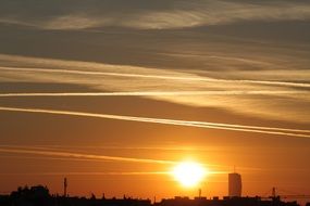 panoramic view of Vienna at sunrise