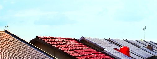 Colored house roofs