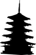 pagoda building japan drawing