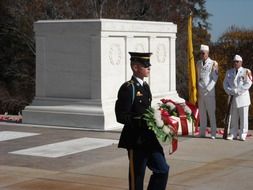 guard near the tomb of the unknown soldier