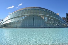 City of Arts and Sciences in Valencia on the water