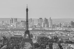 View of the Eiffel Tower and the city, Paris