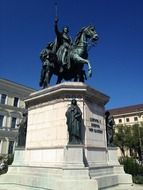 Horse rider monument in Munich, Germany