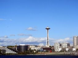 seattle skyline space needle america