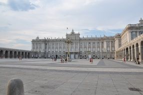 square in front of the royal palace in madrid