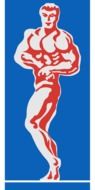 bodybuilder on the matchbox drawing