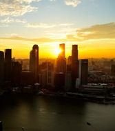 cityscape at sunset