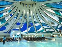 decorative interior of the church in brazil