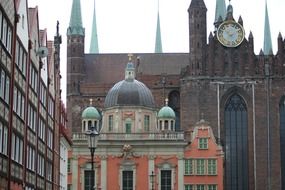 Architecture in the historic center of Gdansk, Poland