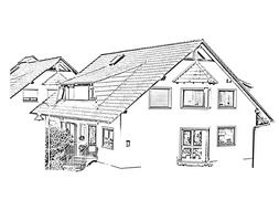drawing of a single family home