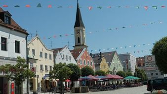 Festive decorated street, germany, Kehl