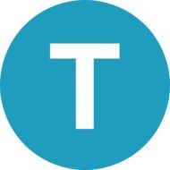 Colorful "T" symbol as a clipart