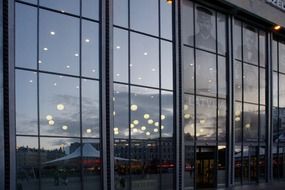 building window in Riga, Latvia