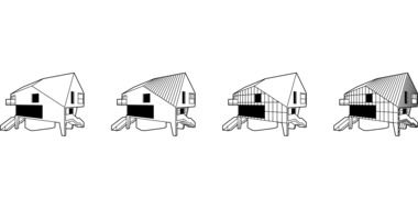 wooden houses, Clip Art