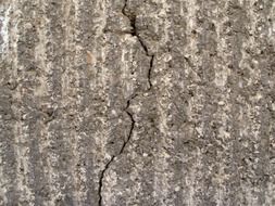 Crack on a stone wall