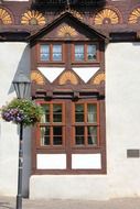 truss fachwerkhaus with flowers