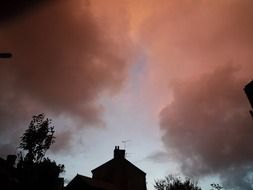 Pink Storm cloudy sky