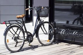 bicycle in the parking lot