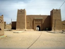 fortress as a city wall in morocco