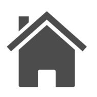 gray silhouette of a house on a white background