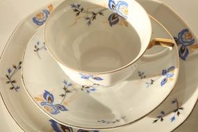 porcelain tea set close-up