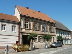 architecture of a city street in hockenheim