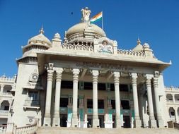 The main entrance of the Government building of India