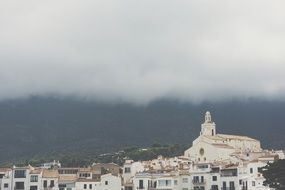 panoramic view of the village with a church