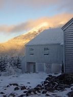 Picture of the snowy mountain hut