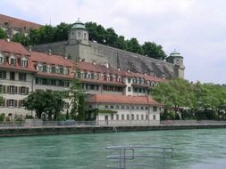 buildings of the old city near the river