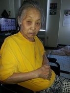 senior asian woman in hospital