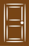 painted brown door on a brown background