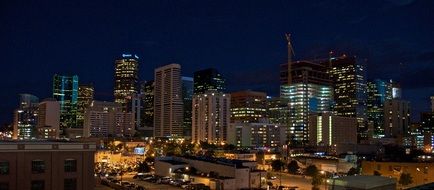 City skylight at night