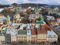 lviv city roofs