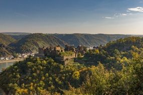 castle near the river in germany