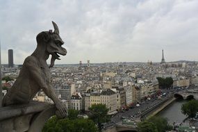 panoramic view of Paris on the roof of the building