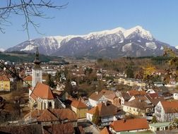 picturesque old town near mountain, austria, trofaiach